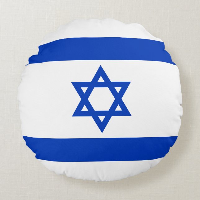 Israel-Flagge Rundes Kissen (Vorderseite)