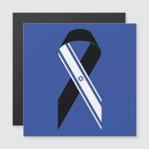 Israel-Flagge schwarzes Band Gedenk blau Magnet