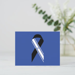Israel Flagge Schwarzes Band Gedenkblau Hanukkah Postkarte