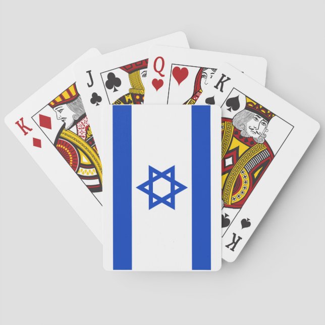 Israel-Flagge Spielkarten (Rückseite)