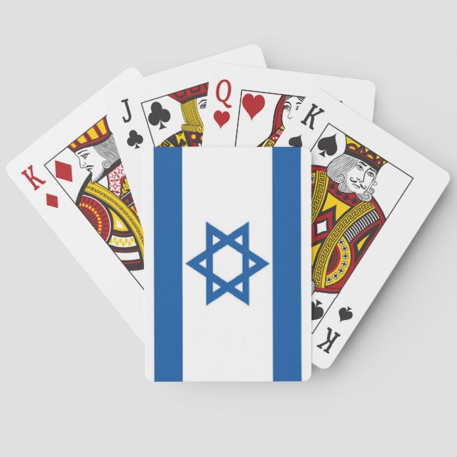 Israel-Flagge Spielkarten (Rückseite)