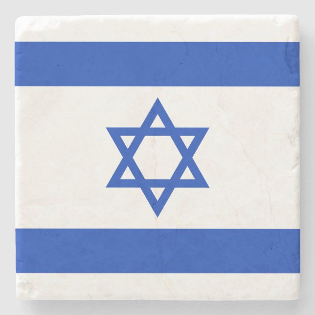Israel-Flagge Steinuntersetzer (Vorderseite)