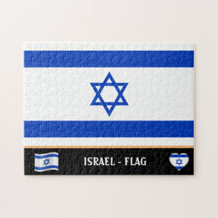 Israel Flagge und israelisches Land / Israel Puzzle
