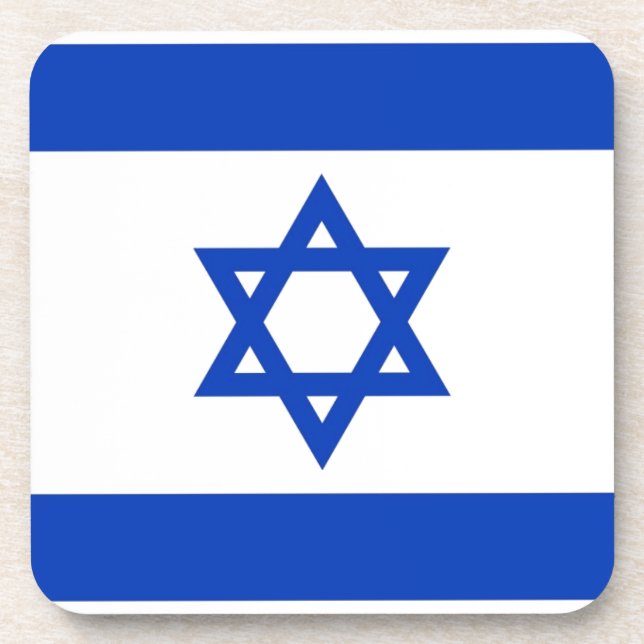 Israel-Flagge Untersetzer (Vorderseite)