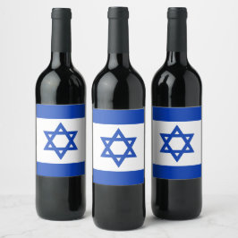 Israel-Flagge Weinetikett
