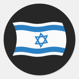Israel-Flaggen-Aufkleber Runder Aufkleber