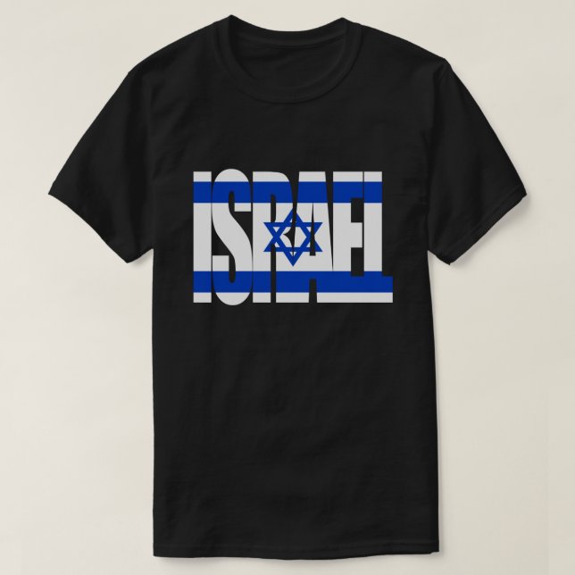 ISRAEL-Flaggen-T - Shirt (Design vorne)