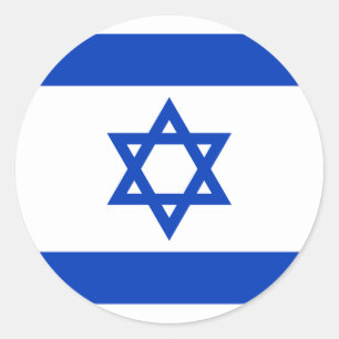 Israel-Flaggenaufkleber Runder Aufkleber
