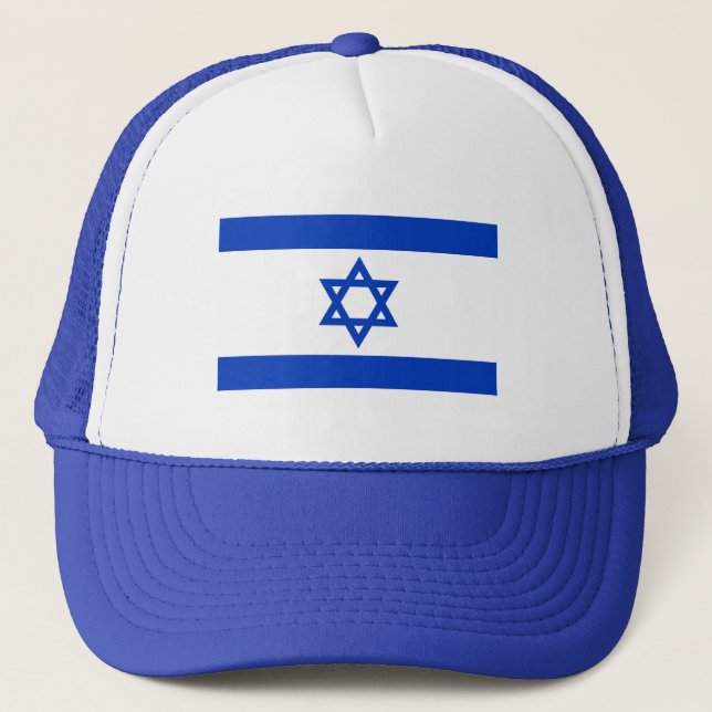 Israel-Flaggenhut  Truckerkappe (Vorderseite)