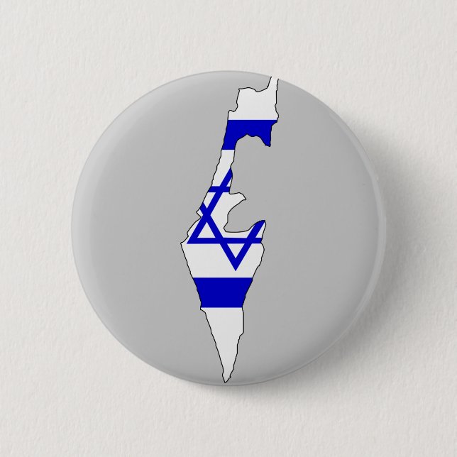 Israel-Flaggenkarte Button (Vorderseite)