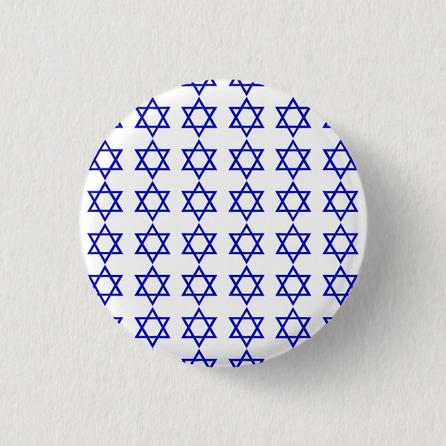 Israel-Flaggenmuster Button (Vorderseite)