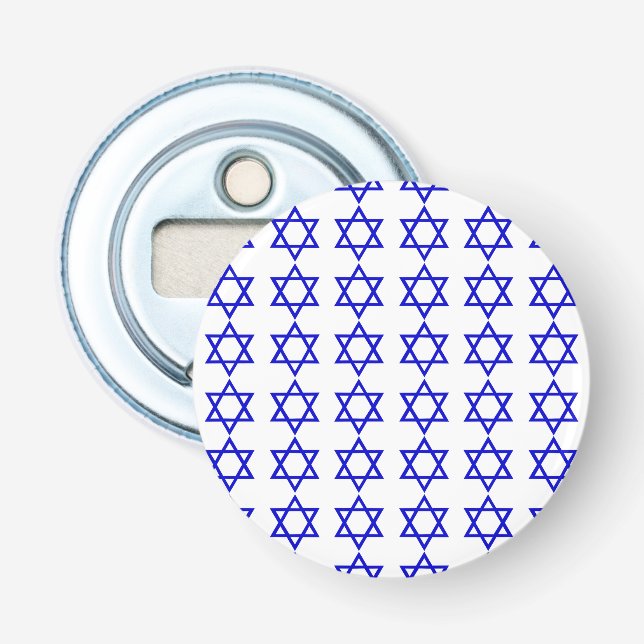 Israel-Flaggenmuster Flaschenöffner (Vorderseite)