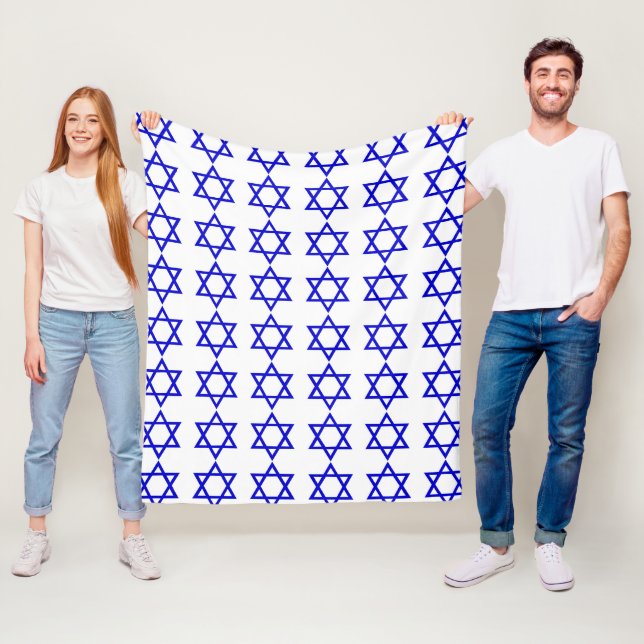 Israel-Flaggenmuster Fleecedecke (Beispiel)