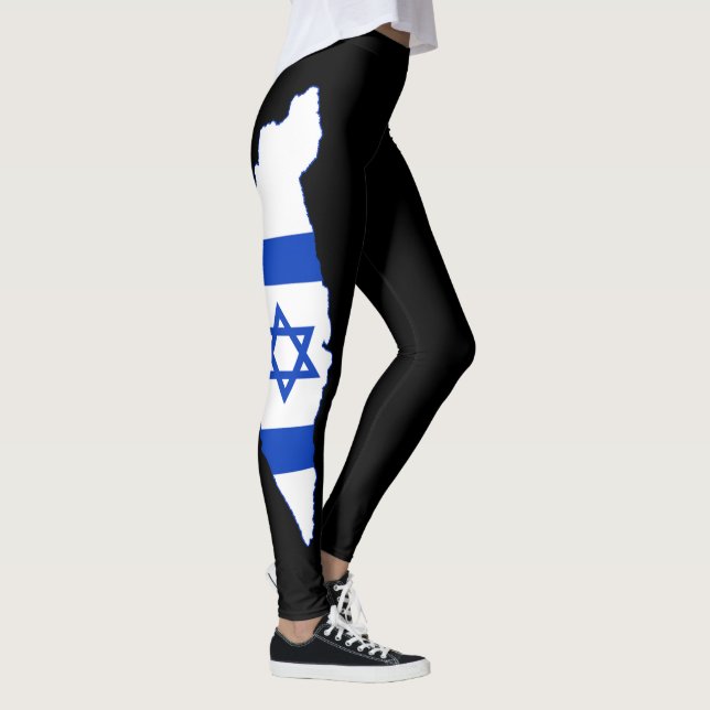 Israel-Flaggenmuster, israelische Flagge Leggings (Rechts)