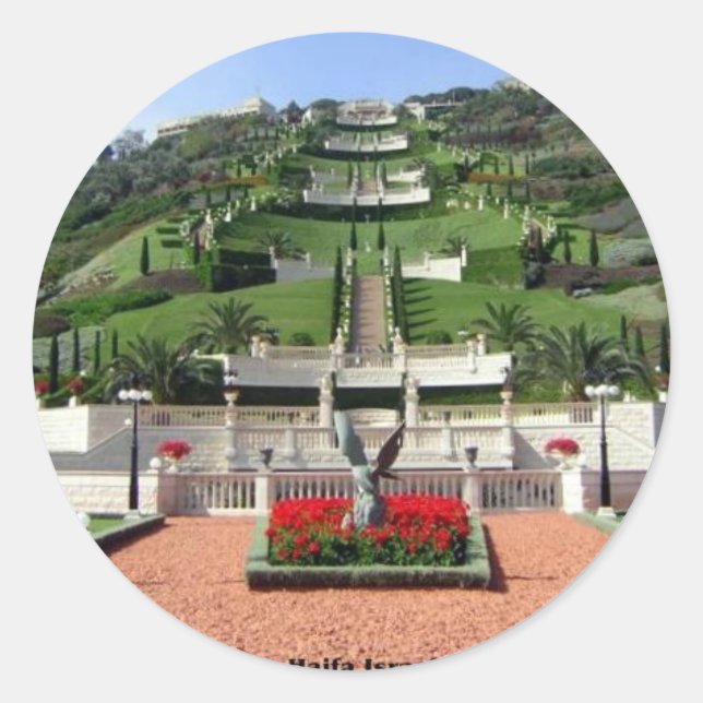 ISRAEL: Haifa Israel-Aufkleber Runder Aufkleber (Vorderseite)
