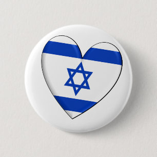 Israel-Herz-Flagge Button
