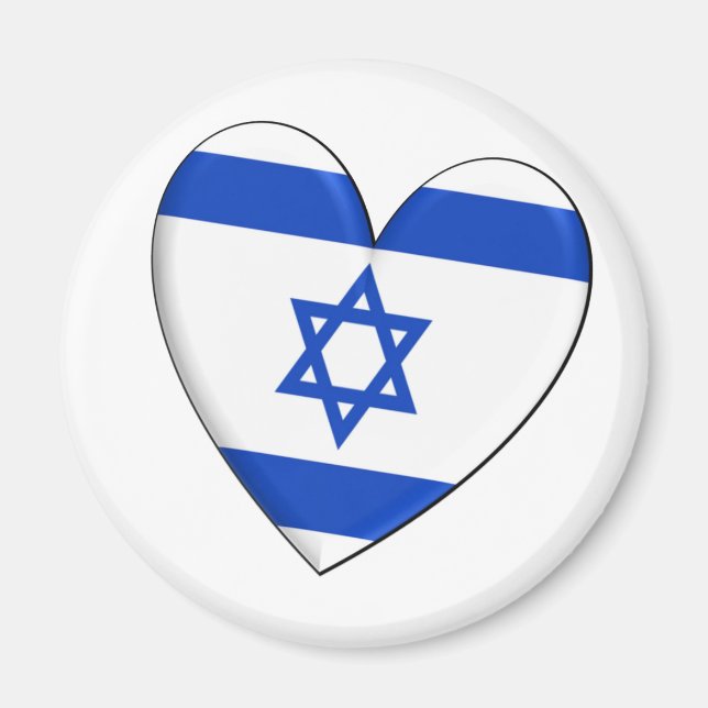 Israel Herzenflagge Magnet (Vorne)