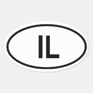 Israel "IL" Ovaler Aufkleber