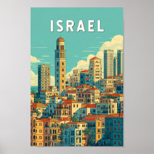 Israel Illustration Reise Kunst Vintage Poster