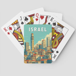 Israel Illustration Reise Kunst Vintage Spielkarten