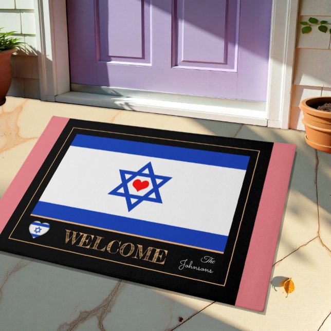 Israel & Israel Flag House Matten/Sport Willkommen Fußmatte (Von Creator hochgeladen)
