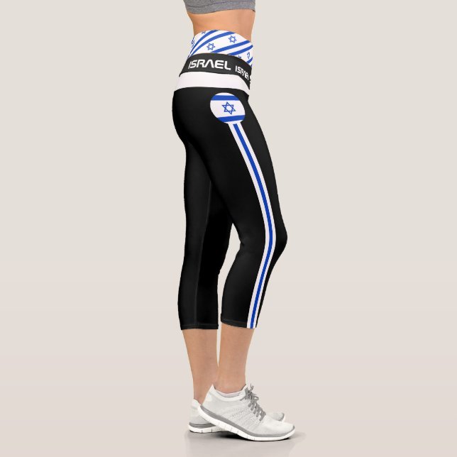 Israel & Israel Flag Mode, Fitness, Sport  Capri Leggings (Rechts)