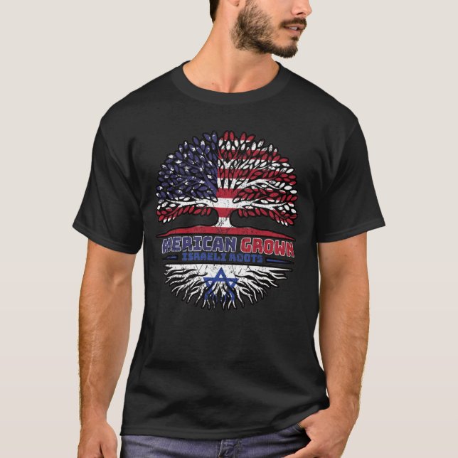 Israel Israel USA USA USA United Staaten Tree T-Shirt (Vorderseite)