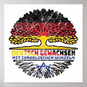 Israel Israelisch Deutsch Deutschland Baum Wurzel Poster