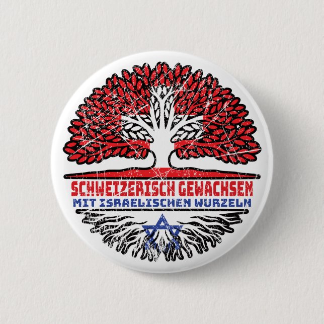 Israel Israelisch Schweizer Schweiz Baum Wurzel Button (Vorderseite)