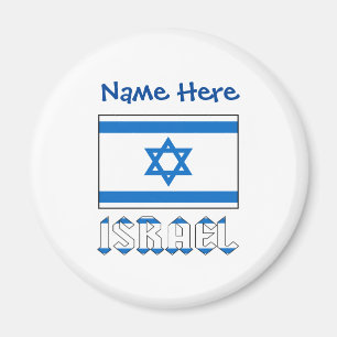 Israel Israelische Flagge Blau Personalisierung Magnet