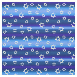 Israel Jewish Star von David on Blue Stoff