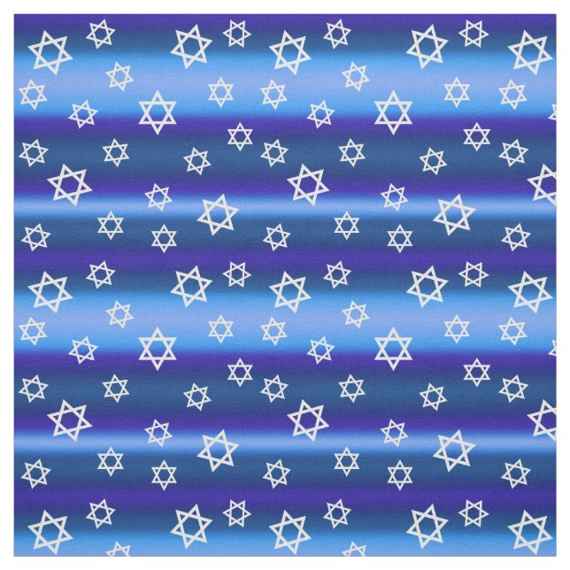 Israel Jewish Star von David on Blue Stoff (Muster)