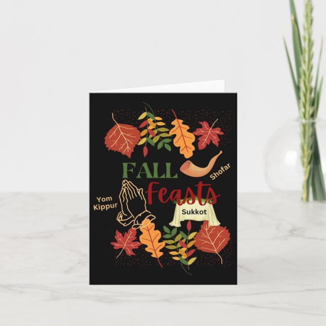 Israel Jisrael Fall Feen zeigen Sukkot Jom Kippu Karte (Vorderseite)