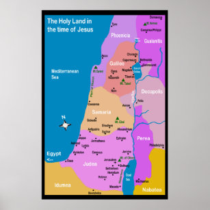 Israel Karte Erstes Jahrhundert Poster