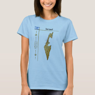 Israel Karte + Flagge + T - Shirt