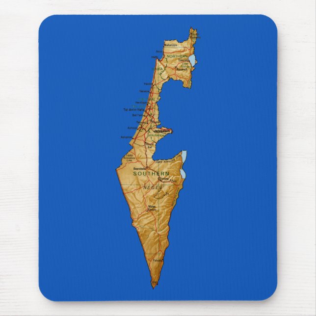 Israel-Karte Mousepad (Vorne)