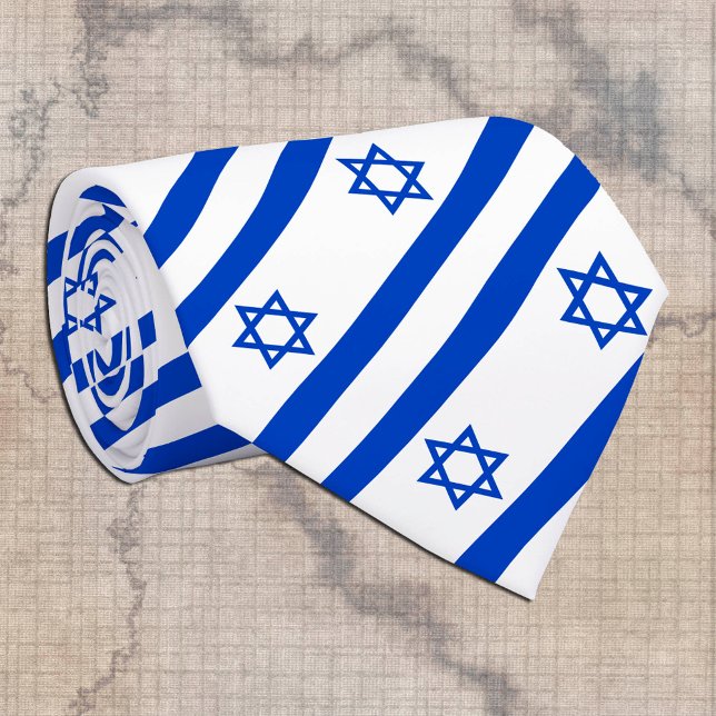 Israel-Krawatte, Geschäftsmode und Israel-Flagge Krawatte (Von Creator hochgeladen)