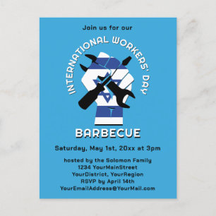 ISRAEL LABOR DAY Barbecue Einladungspostkarte