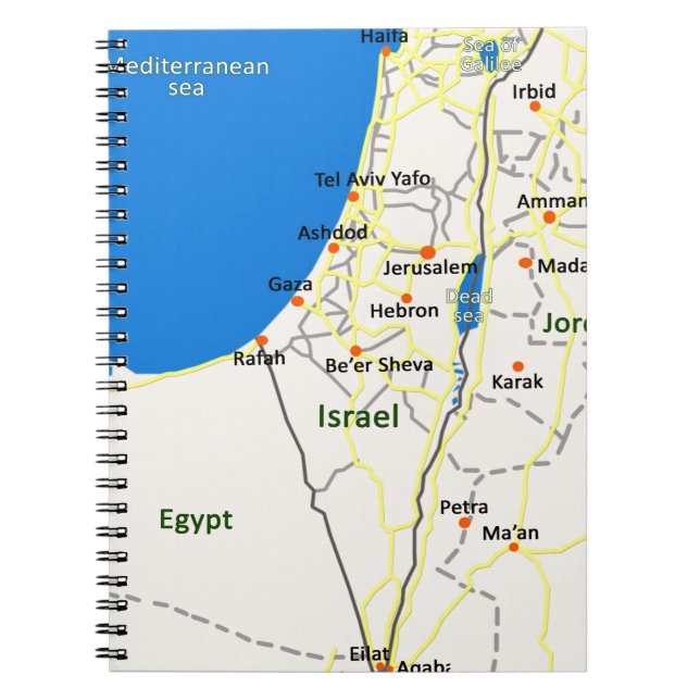 Israel map.JPG Notizblock (Vorderseite)