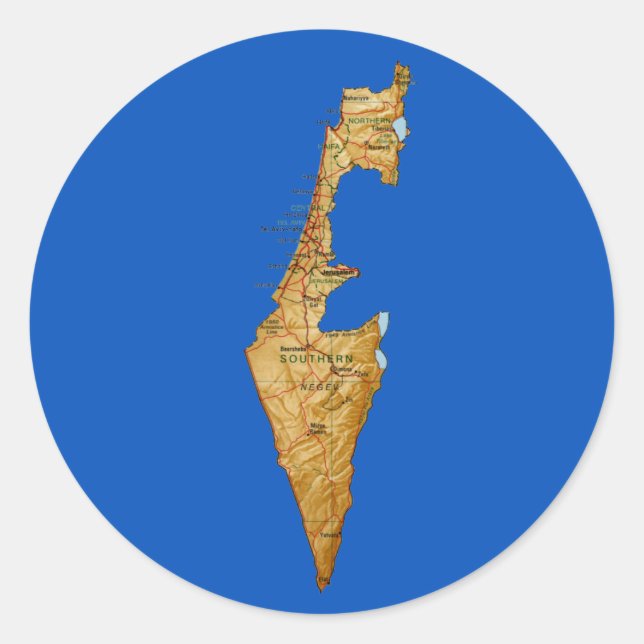 Israel Map Sticker (Vorderseite)
