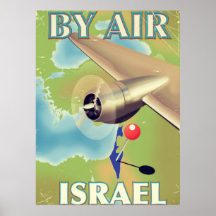 Israel Mit dem Reiseplakat "Luft" Poster