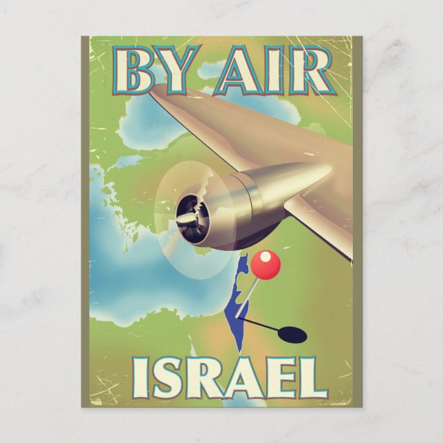 Israel Mit dem Reiseplakat "Luft" Postkarte (Vorderseite)