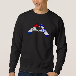 Israel Paraguay-Flagge Israelisch Paraguay-Herz 1 Sweatshirt