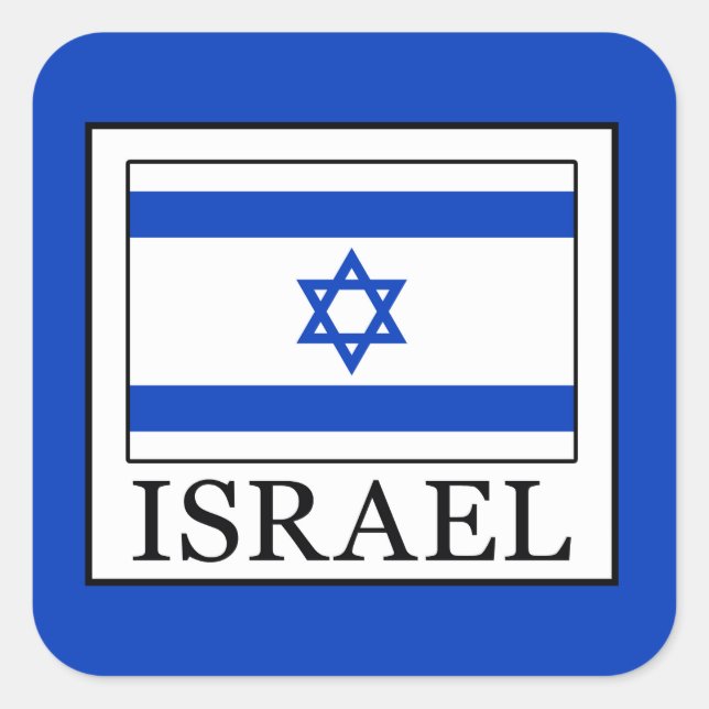 Israel Quadratischer Aufkleber (Vorderseite)