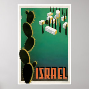 Israel Reiseplakat Israelische Kunst 1946 Druck jü Poster