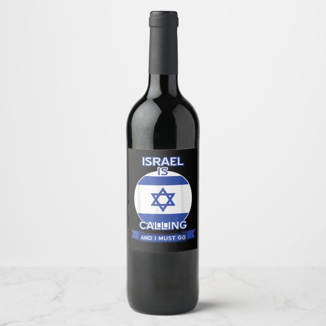 Israel ruft und ich muss gehen weinetikett (Vorderseite)