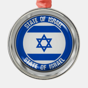 Israel-RundEmblem Ornament Aus Metall