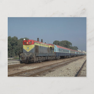 Israel, Ry EMD G12 mit dem Zug, Bahnhof Jerusalem, Postkarte