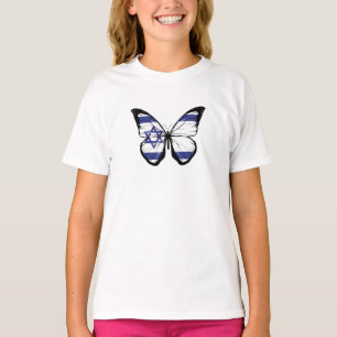 Israel-Schmetterlingsflagge T-Shirt
