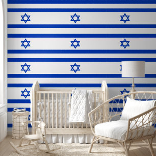 Israel Star von David Flag Muster Blau und Weiß Tapete